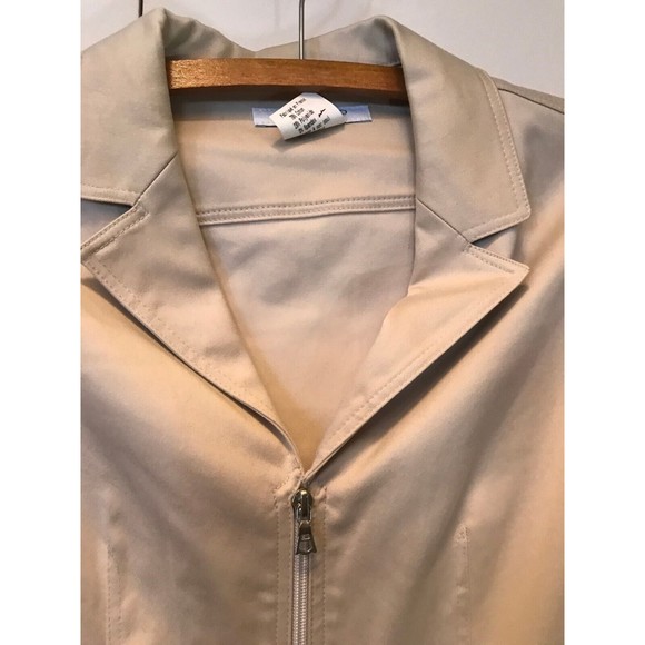 $280 Vertigo Paris Zipped Jacket Light Cream Size Large L fits M - Picture 5 of 8
